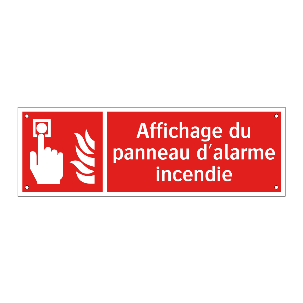 Affichage du panneau d'alarme incendie