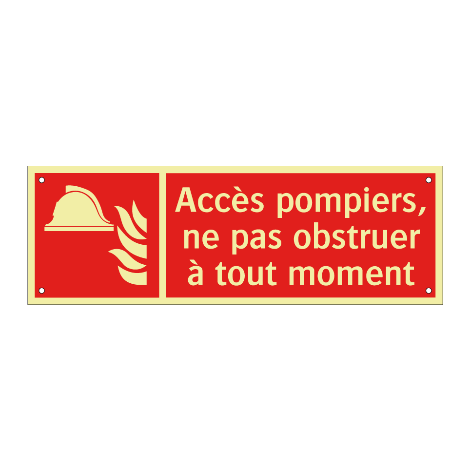 Accès pompiers, ne pas obstruer à tout moment