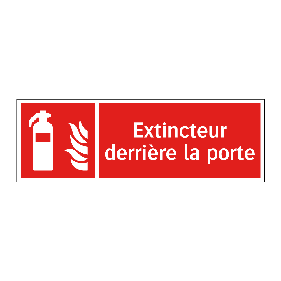 Extincteur derrière la porte
