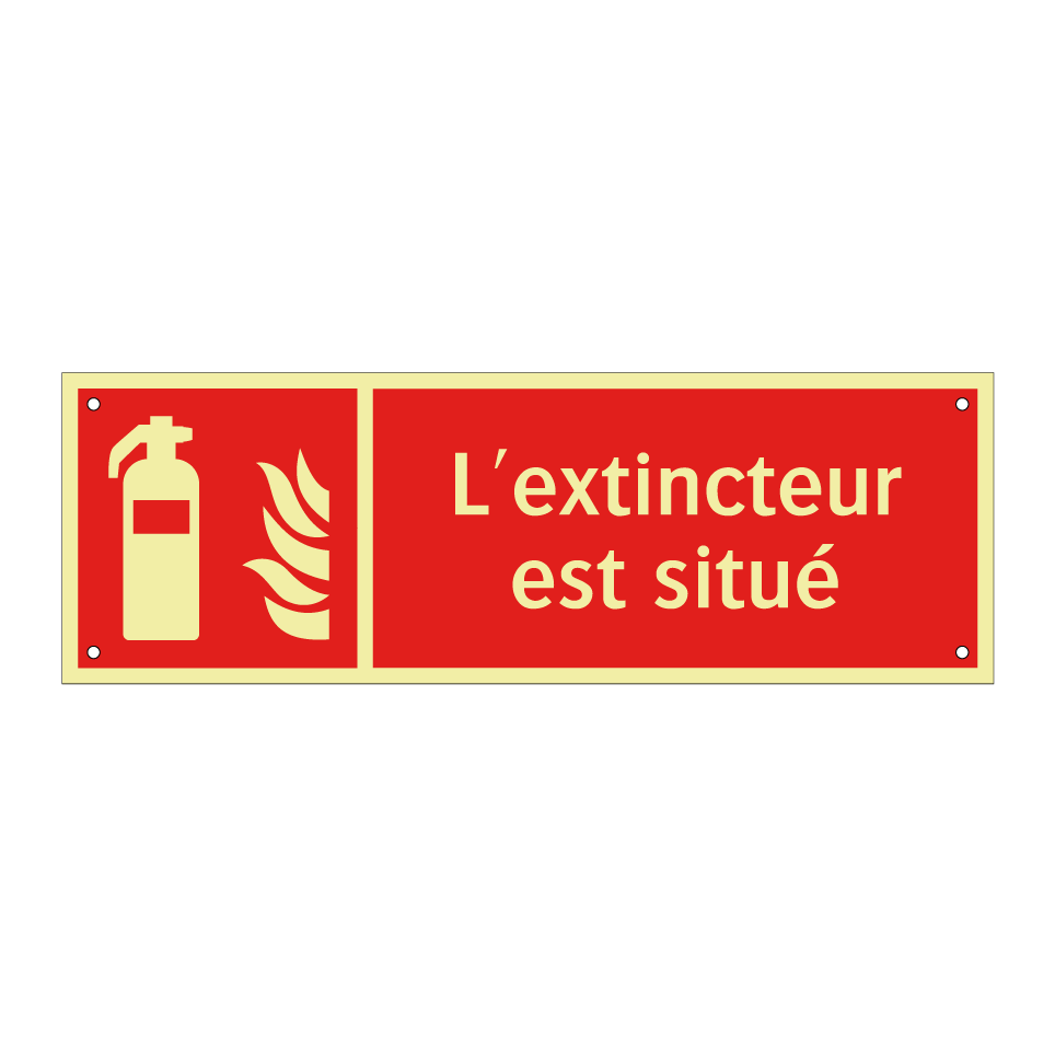 L'extincteur est situé