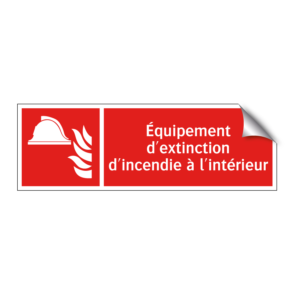 Équipement d'extinction d'incendie à l'intérieur