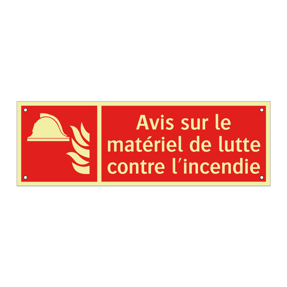 Avis sur le matériel de lutte contre l'incendie
