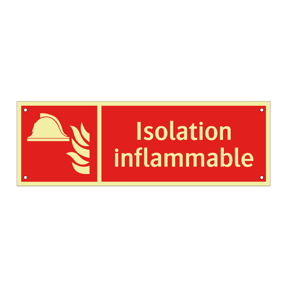 Isolation inflammable