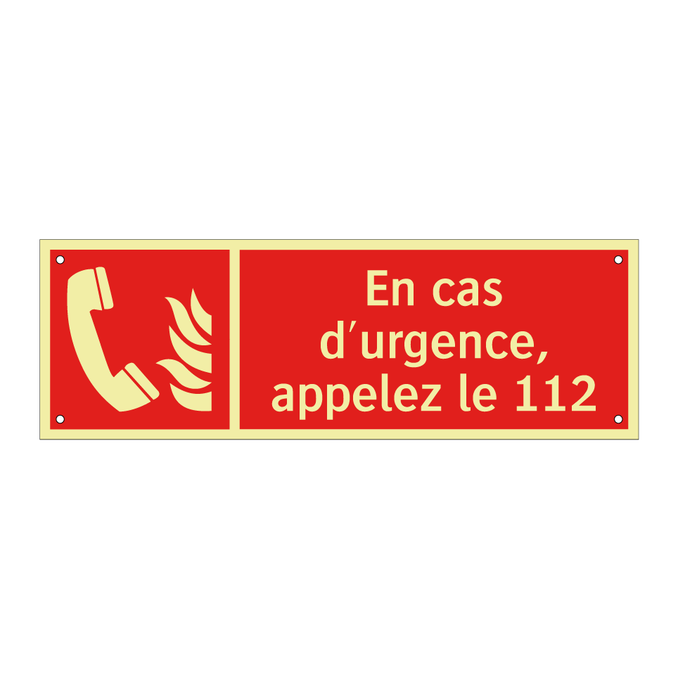En cas d'urgence, appelez le 112