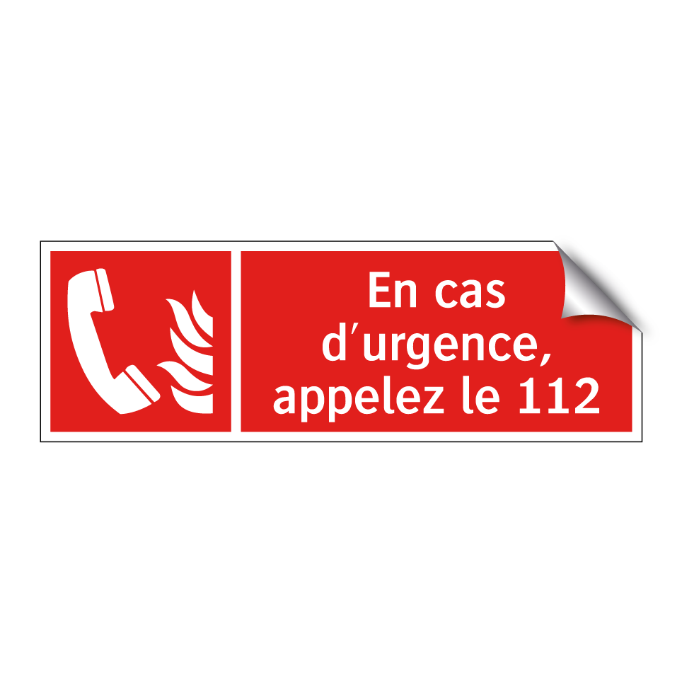En cas d'urgence, appelez le 112