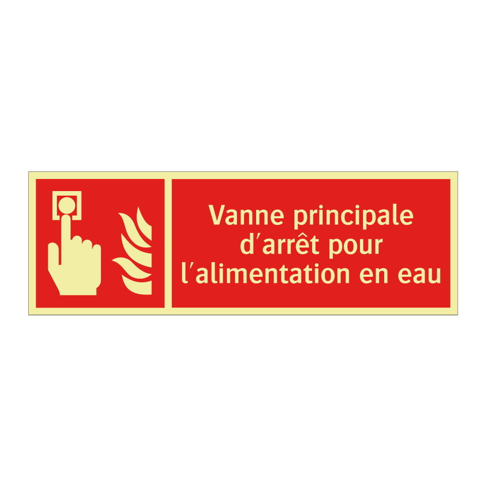 Vanne principale d'arrêt pour l'alimentation en eau