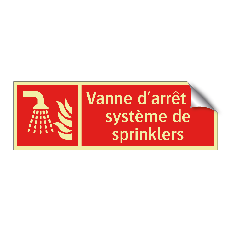 Vanne d'arrêt du système de sprinklers