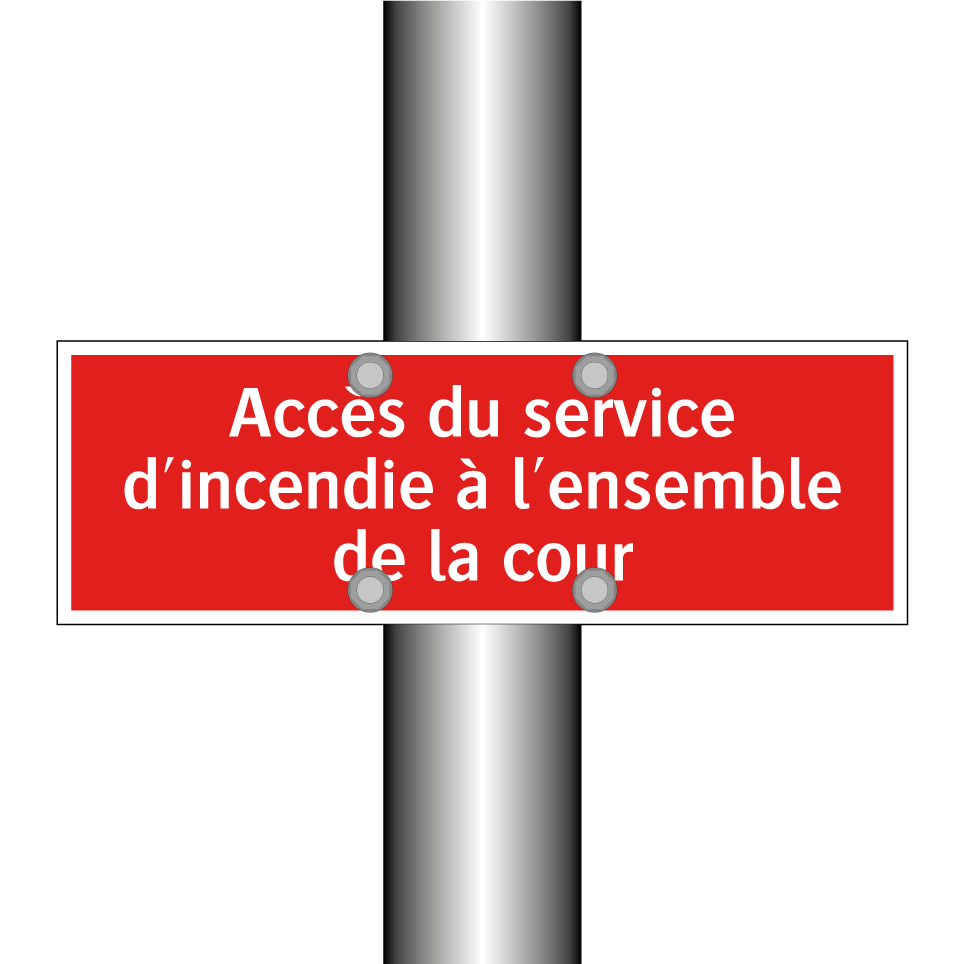 Accès du service d'incendie à l'ensemble de la cour