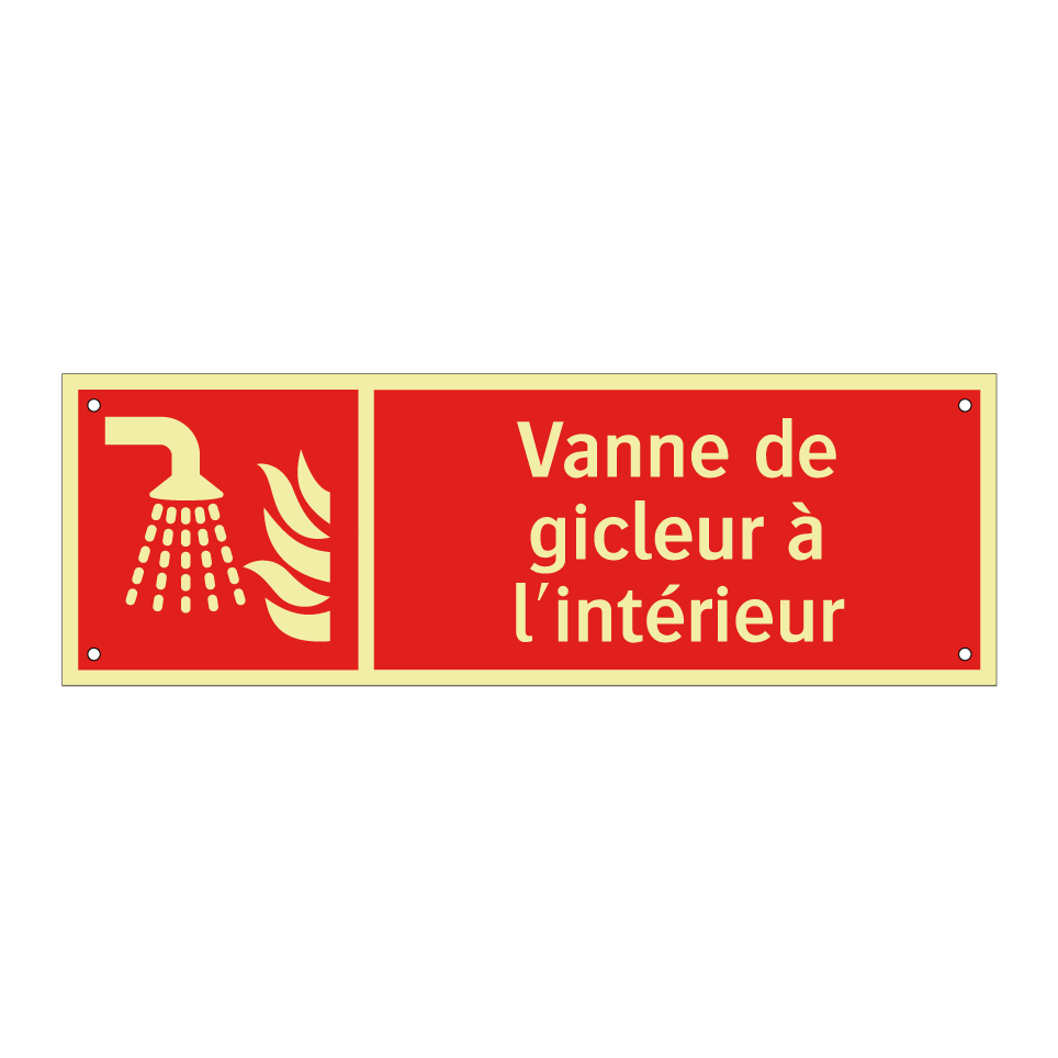 Vanne de gicleur à l'intérieur