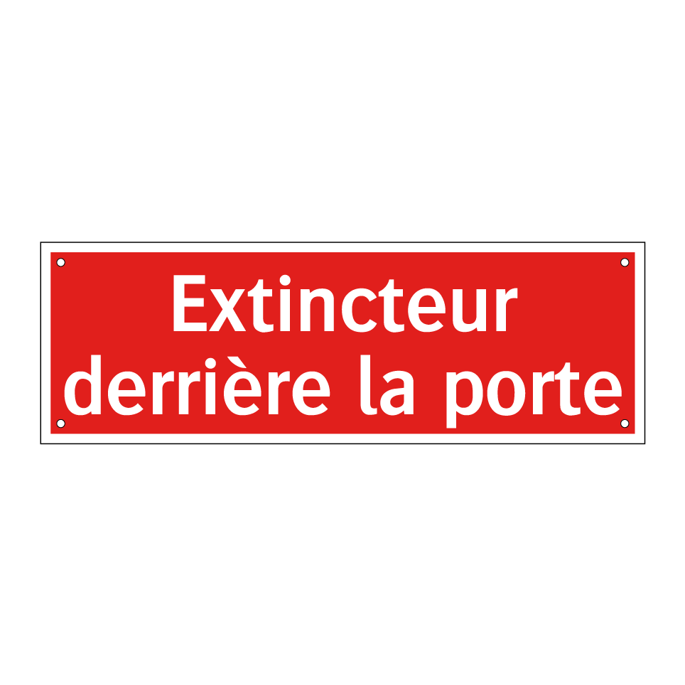 Extincteur derrière la porte