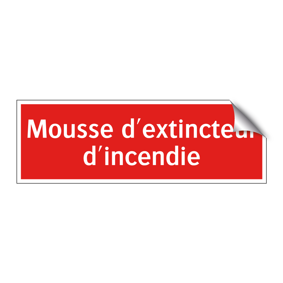 Mousse d'extincteur d'incendie