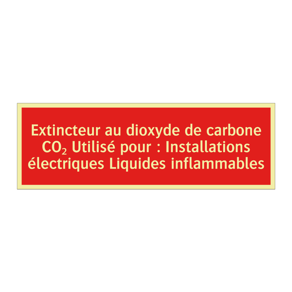 Extincteur au dioxyde de carbone CO₂ Utilisé pour : Installations électriques Liquides inflammables