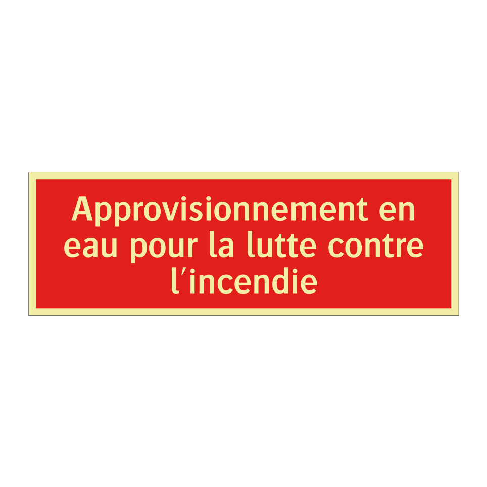 Approvisionnement en eau pour la lutte contre l'incendie
