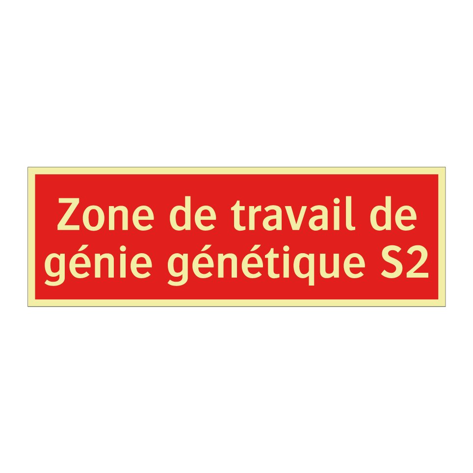 Zone de travail de génie génétique S2