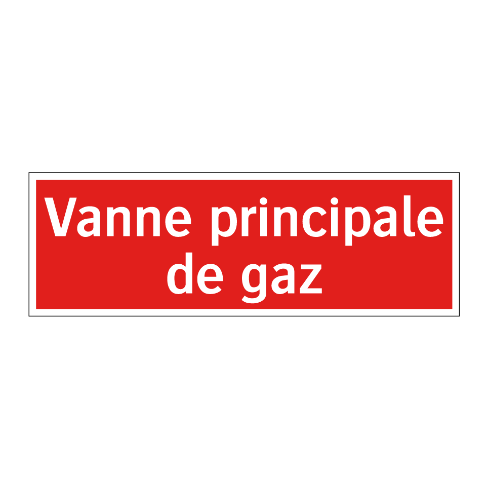Vanne principale de gaz