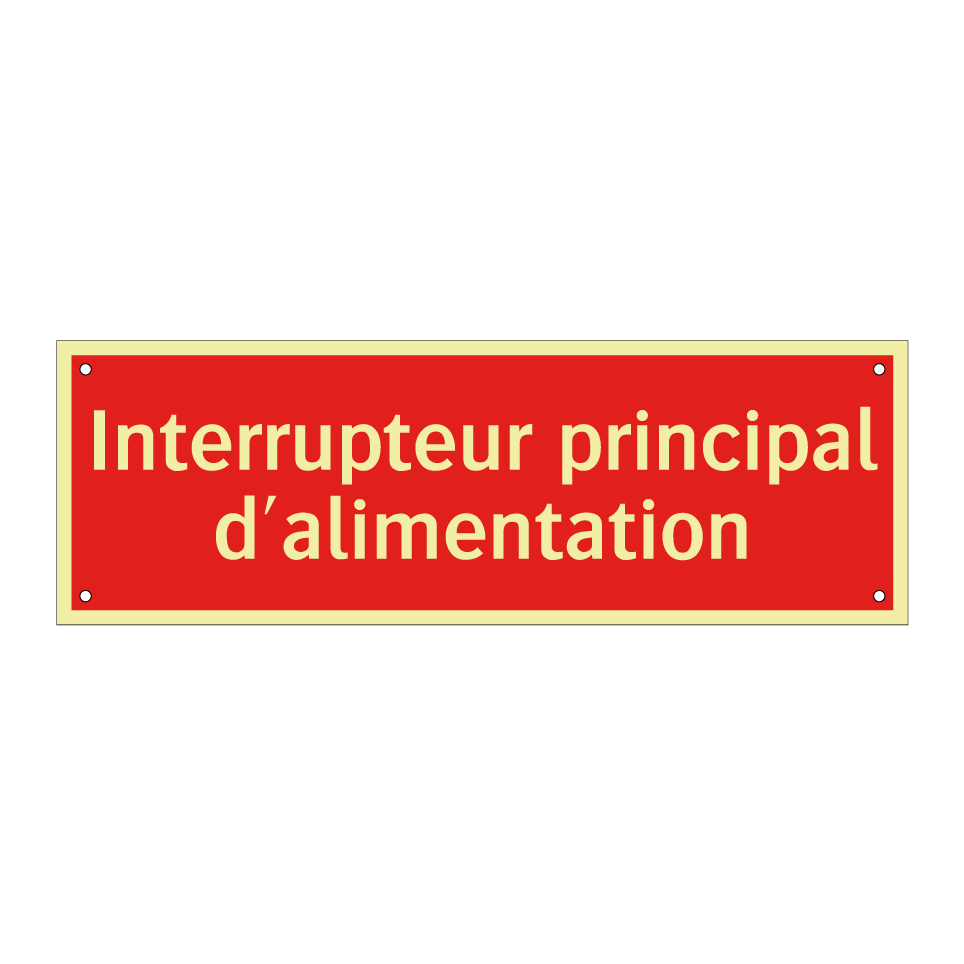 Interrupteur principal d'alimentation