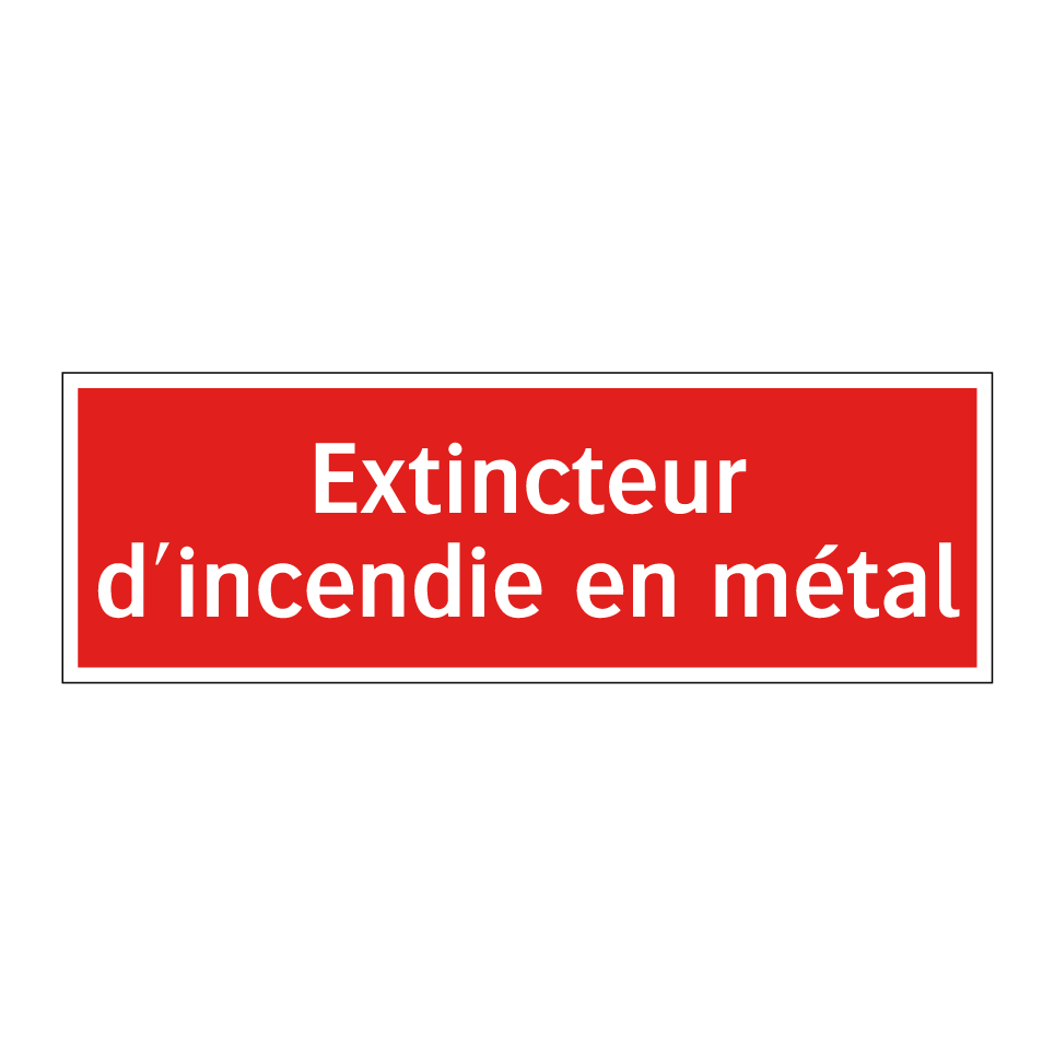 Extincteur d'incendie en métal