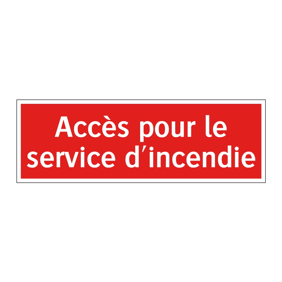 Accès pour le service d'incendie