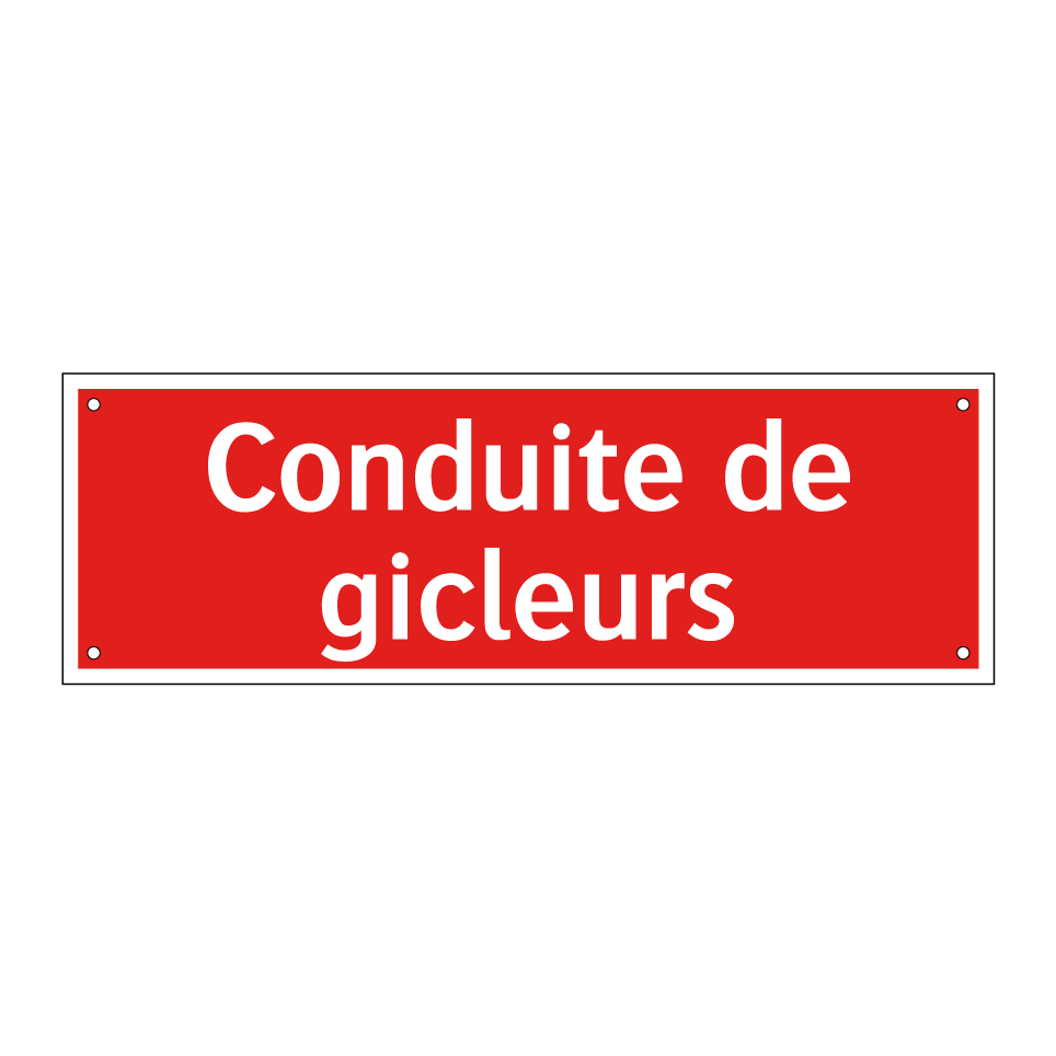 Conduite de gicleurs