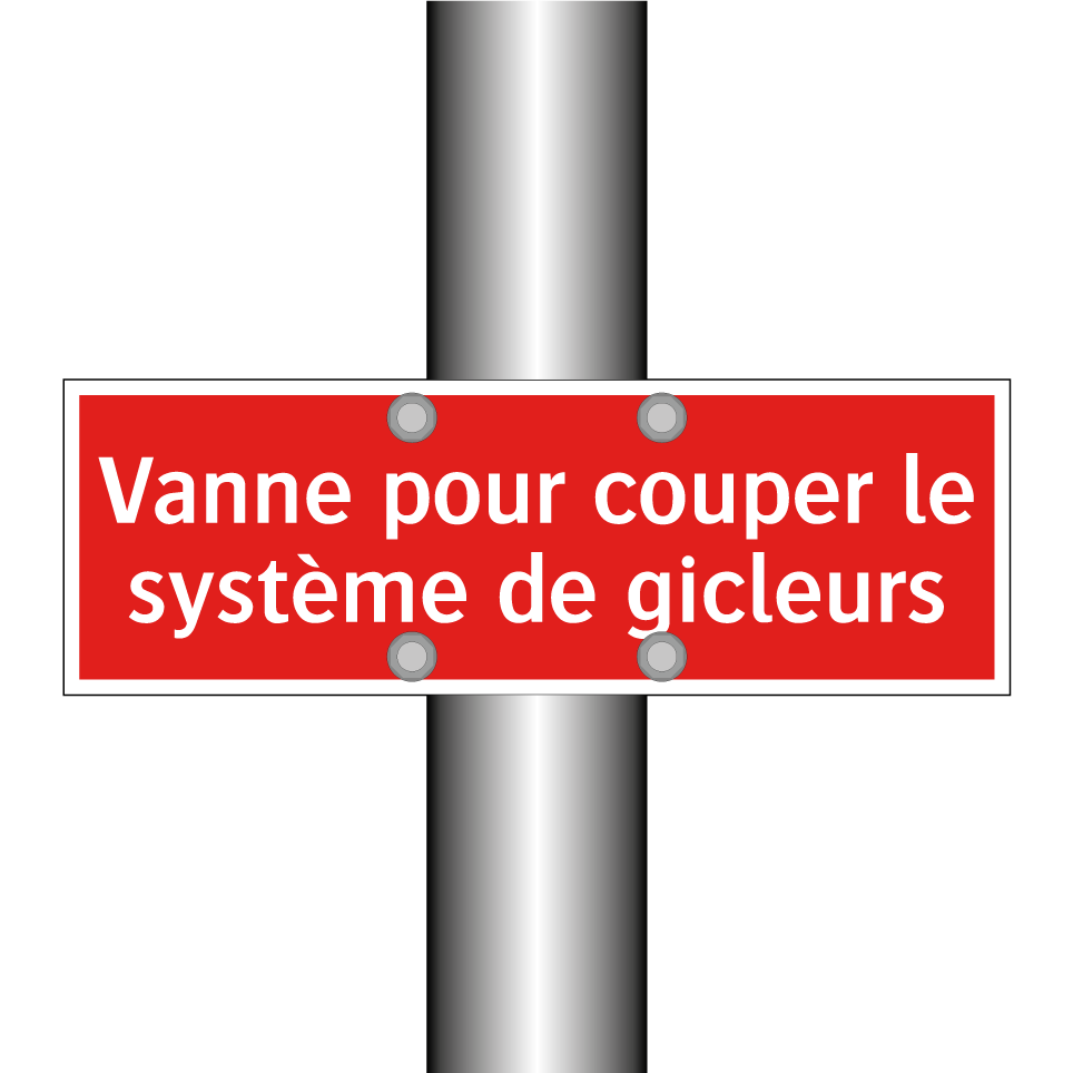Vanne pour couper le système de gicleurs