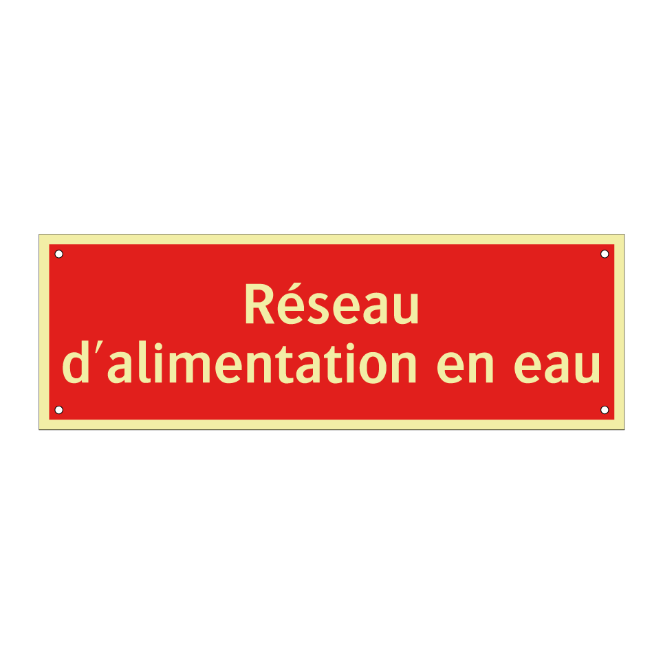 Réseau d'alimentation en eau