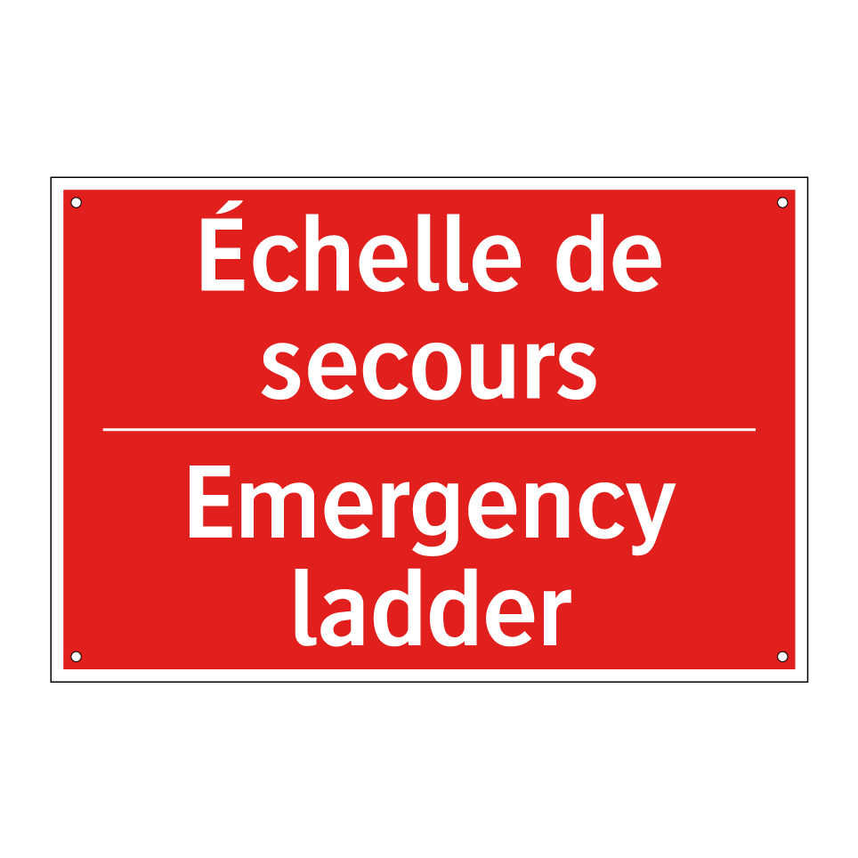 Échelle de secours - Emergency ladder