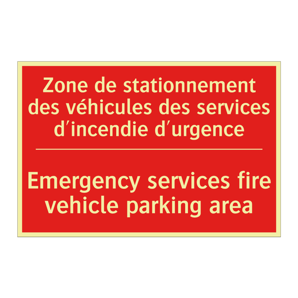 Zone de stationnement des véhicules /.../ - Emergency services fire vehicle /.../