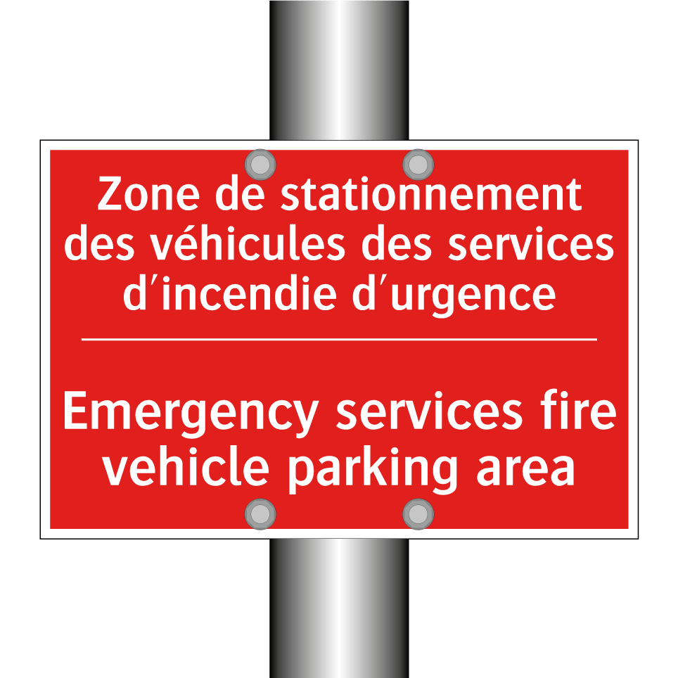 Zone de stationnement des véhicules /.../ - Emergency services fire vehicle /.../