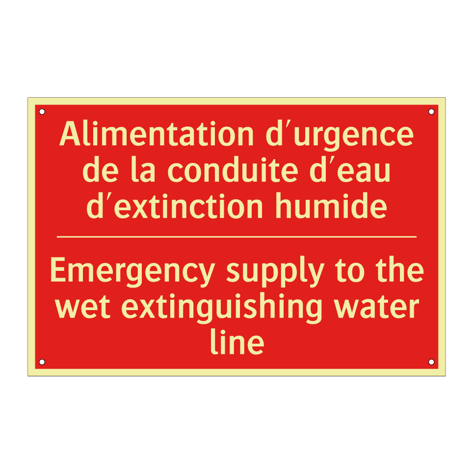 Alimentation d'urgence de la conduite /.../ - Emergency supply to the wet extinguishing /.../