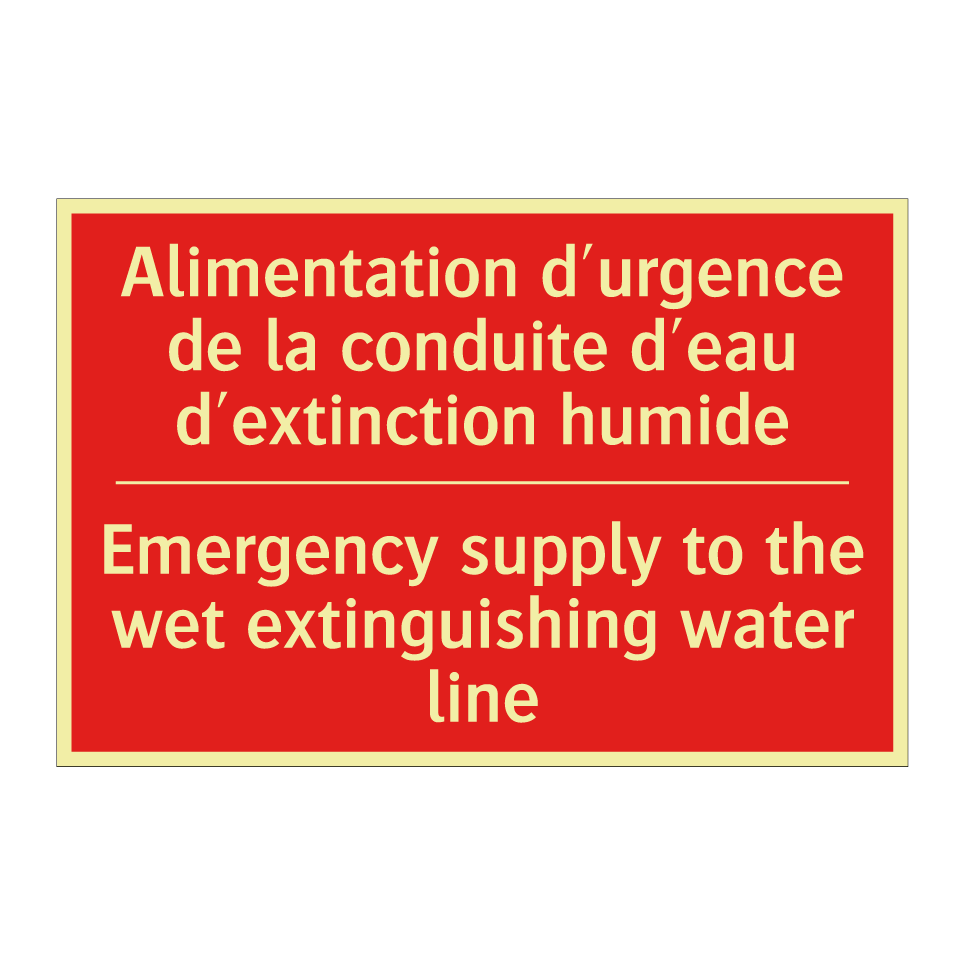 Alimentation d'urgence de la conduite /.../ - Emergency supply to the wet extinguishing /.../