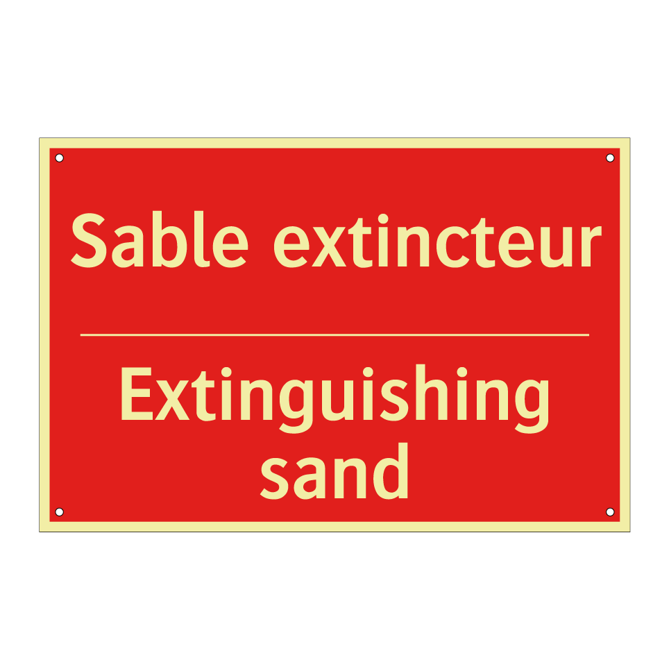 Sable extincteur - Extinguishing sand