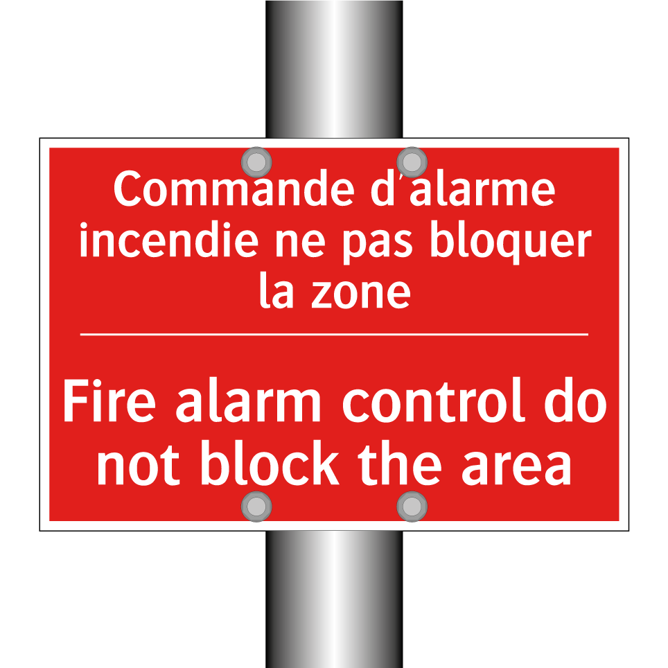 Commande d'alarme incendie ne /.../ - Fire alarm control do not block /.../