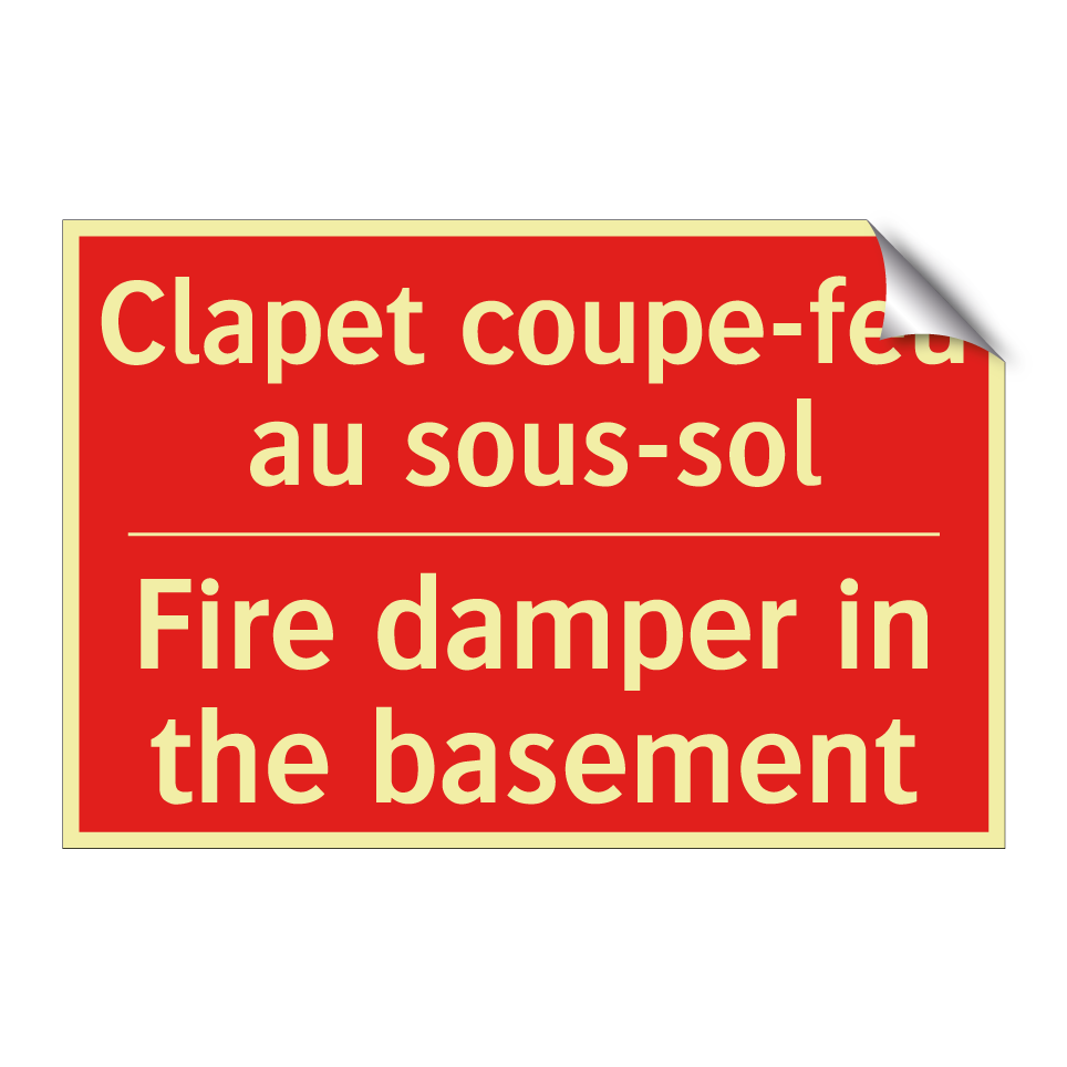 Clapet coupe-feu au sous-sol - Fire damper in the basement