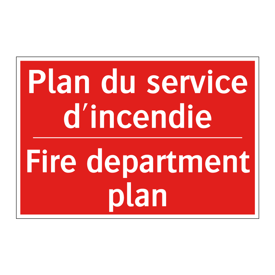 Plan du service d'incendie - Fire department plan