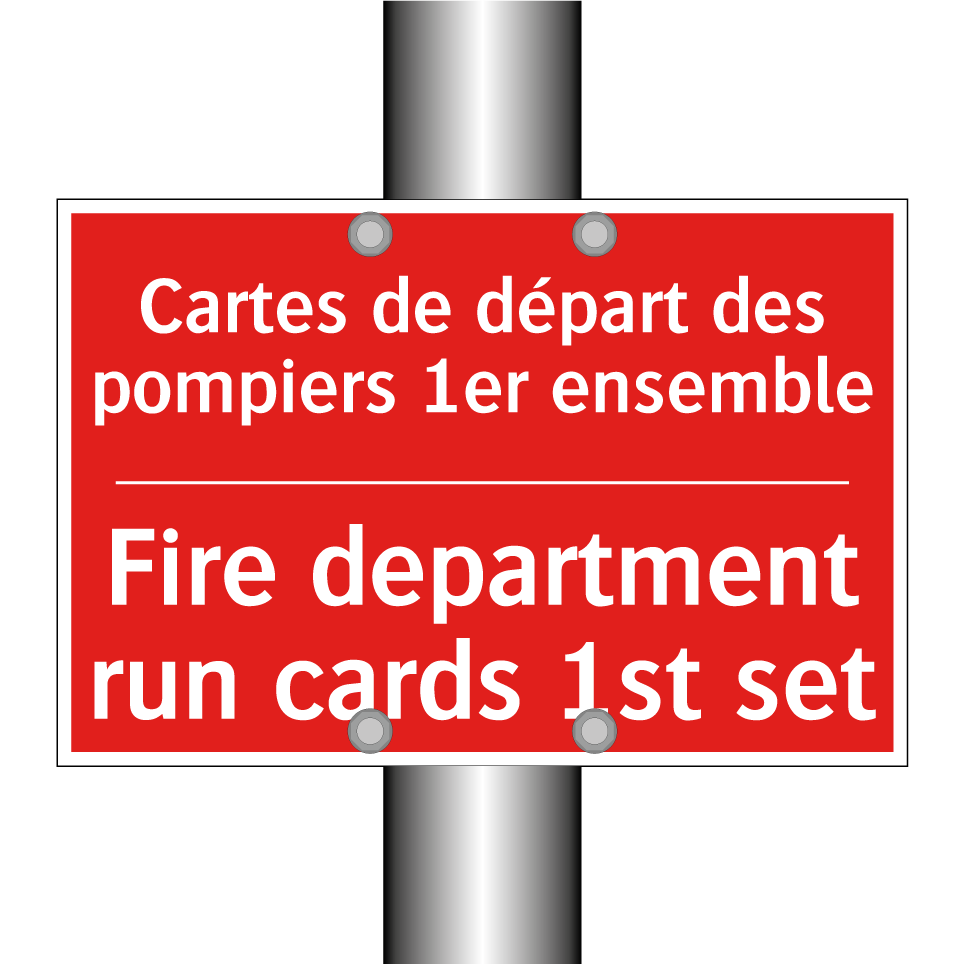 Cartes de départ des pompiers /.../ - Fire department run cards 1st /.../