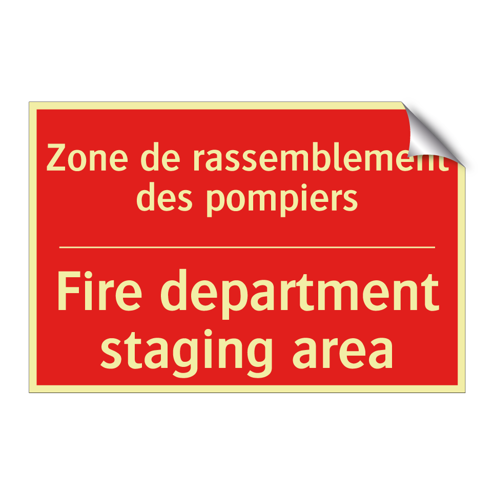 Zone de rassemblement des pompiers /.../ - Fire department staging area