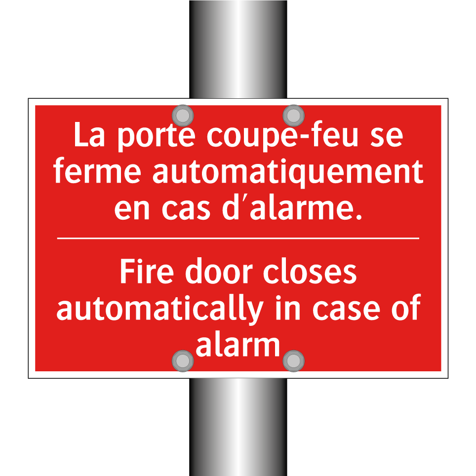 La porte coupe-feu se ferme automatiquement /.../ - Fire door closes automatically /.../