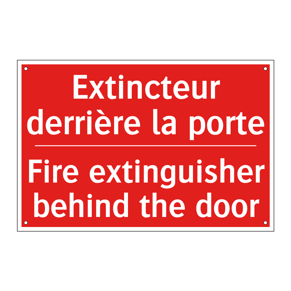 Extincteur derrière la porte - Fire extinguisher behind the door /.../