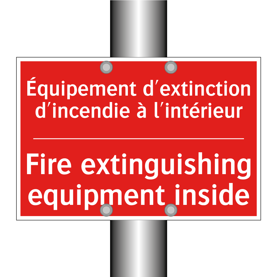 Équipement d'extinction d'incendie /.../ - Fire extinguishing equipment inside /.../