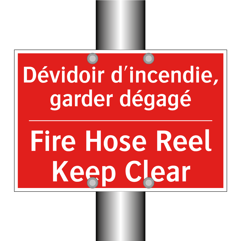 Dévidoir d'incendie, garder dégagé /.../ - Fire Hose Reel Keep Clear