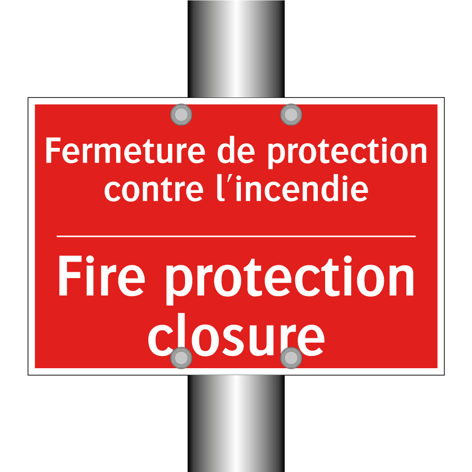 Fermeture de protection contre /.../ - Fire protection closure