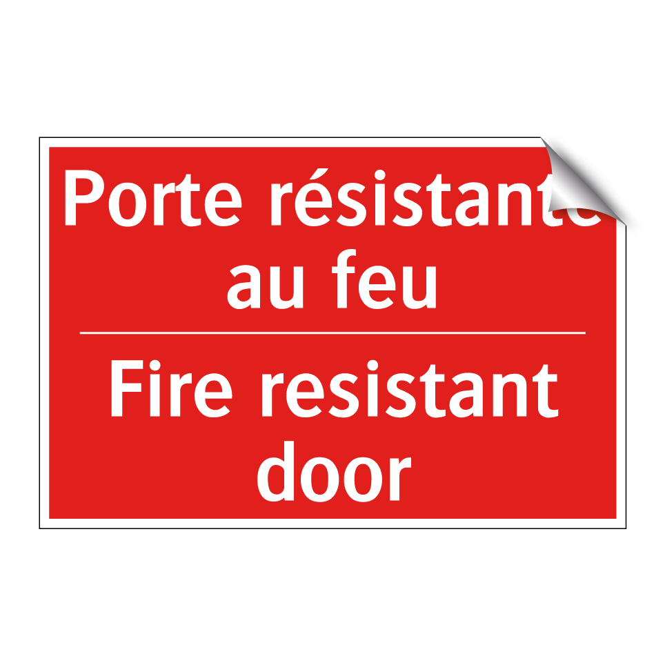 Porte résistante au feu - Fire resistant door