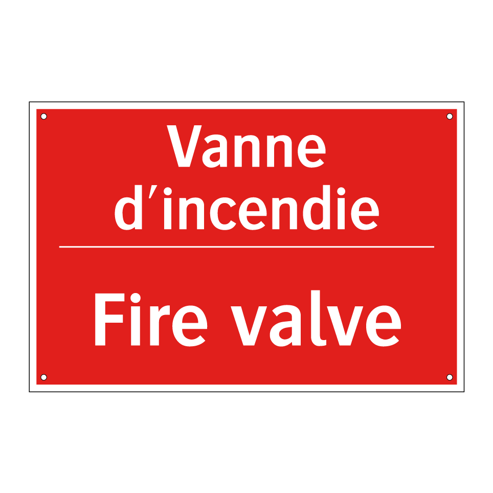 Vanne d'incendie - Fire valve