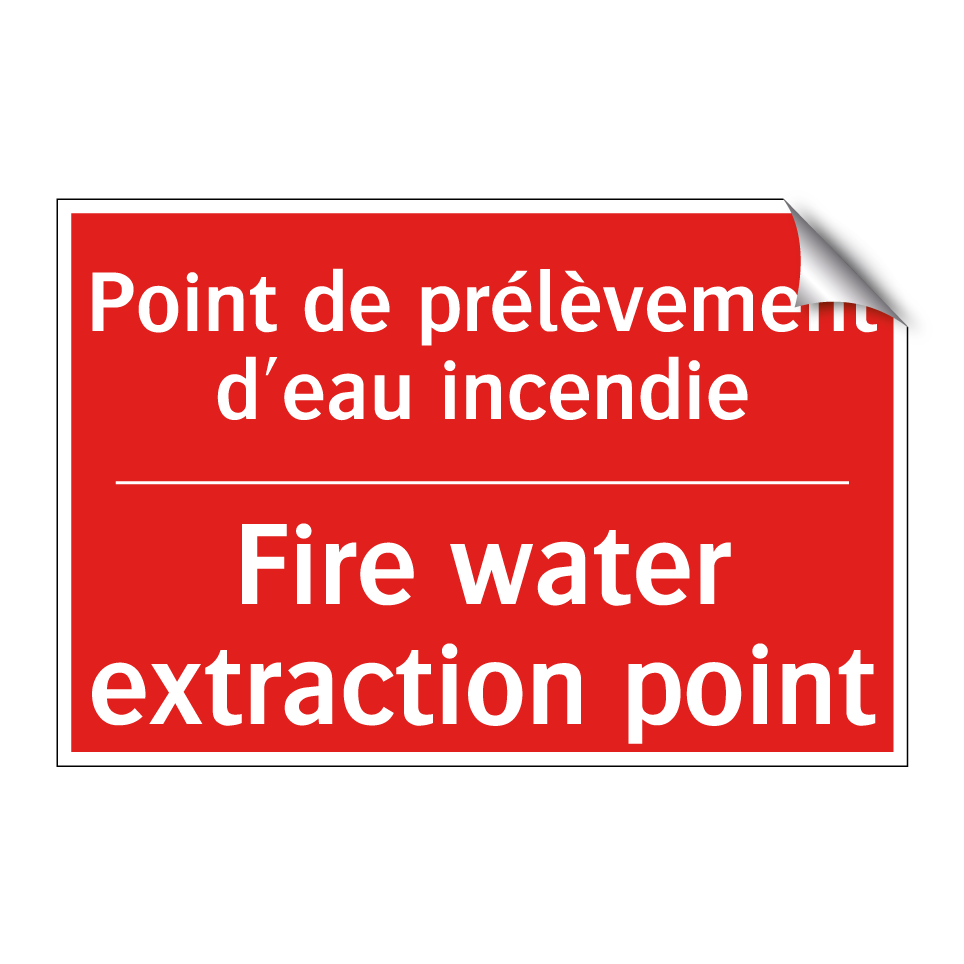 Point de prélèvement d'eau incendie /.../ - Fire water extraction point