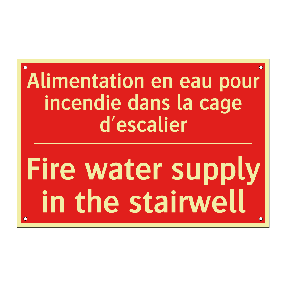 Alimentation en eau pour incendie /.../ - Fire water supply in the stairwell /.../