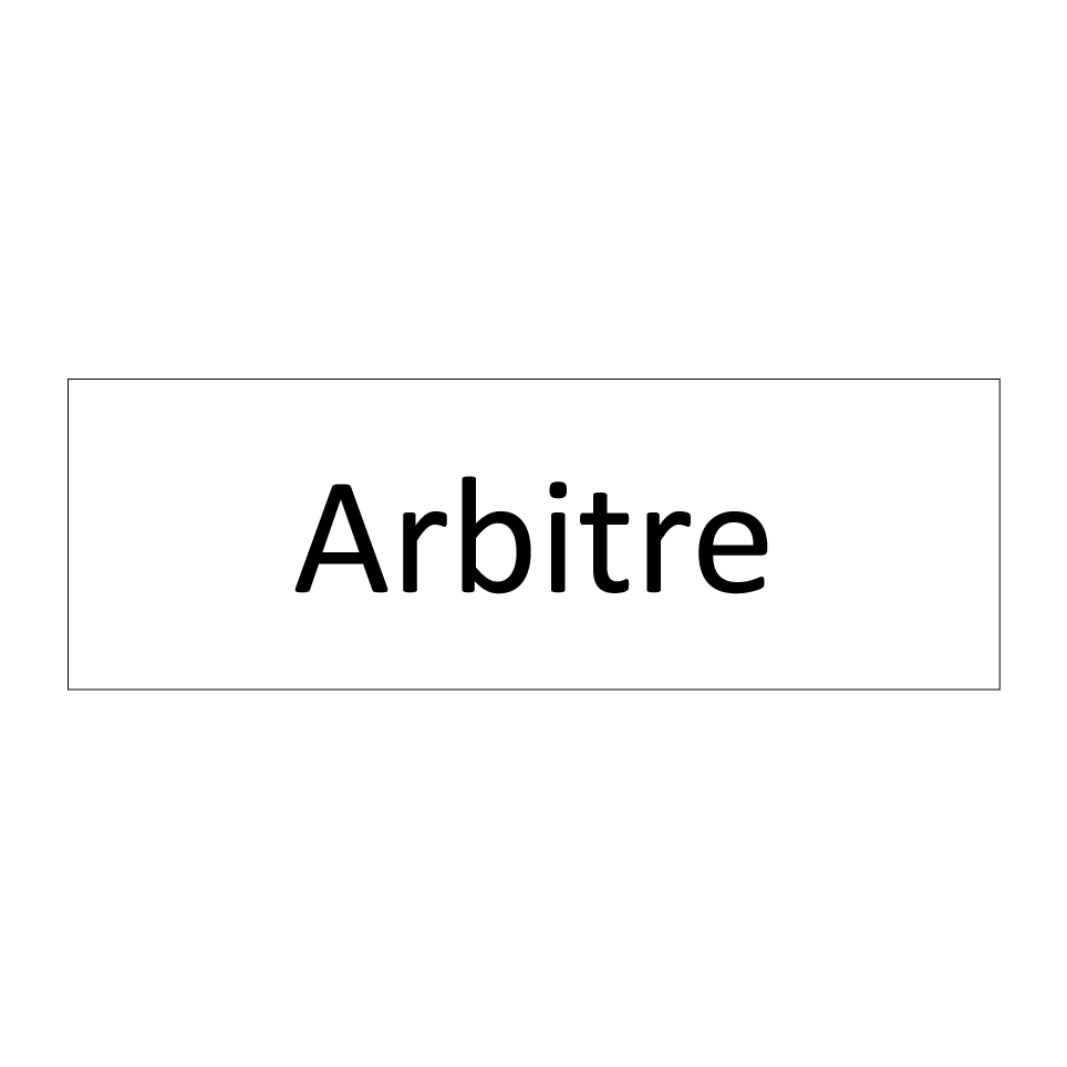 Arbitre & Arbitre & Arbitre & Arbitre & Arbitre & Arbitre