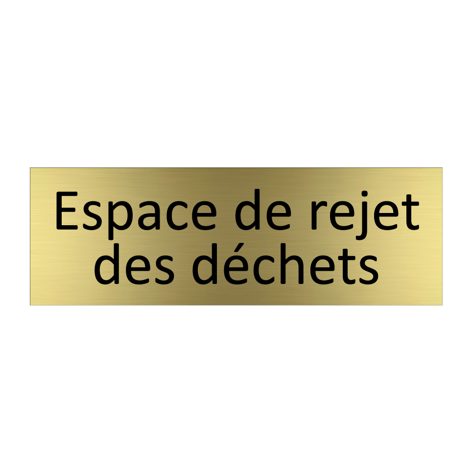 Espace de rejet des déchets