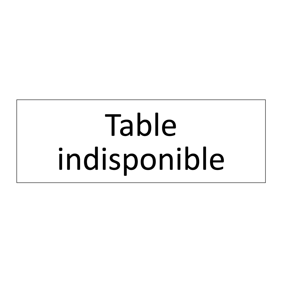 Table indisponible
