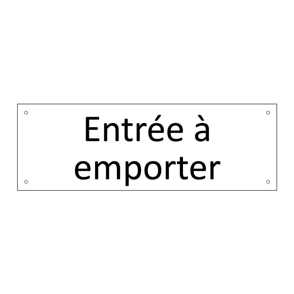 Entrée à emporter