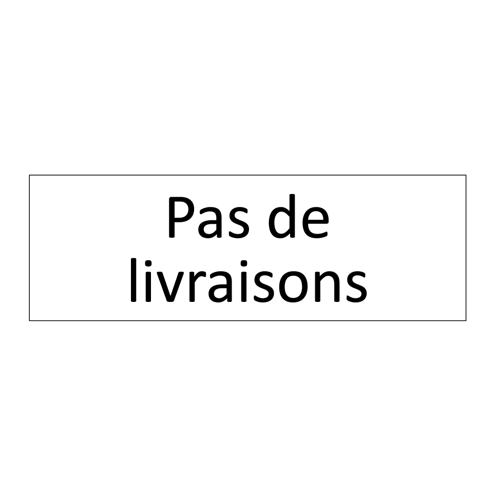 Pas de livraisons